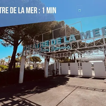 Design & Luxe En Bord De Mer A Golfe Juan - 2 - Wifi - Climatisation - Terrasse - 5 Min De Cannes Apartment